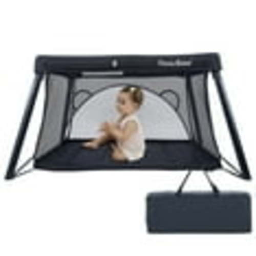 Pamo Babe Portable Unisex Playard Crib, Lightweight & Foldable for Travel, 6-36 Months, Black - Walmart.com
