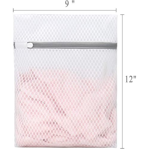 3Pcs Durable Honeycomb Mesh Laundry Bags for Delicates 9 x 12 Inches (3 Small)