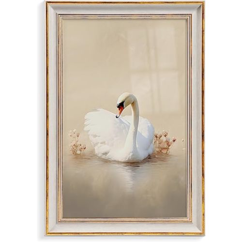Afuly 11x17 Picture Frame Vintage Picture Frames Retro White Gold Photo Frames Gifts Wall Hang Home Decor Wedding Birthday Anniversary for Family Grandma Mom Women