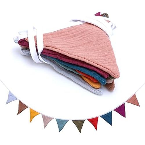 Pennant Banner Flags,Infant and toddler room decoration pennant,for Nursery Decor Baby Birthday Boho Wedding Shower Party Event (Coloured Banner)