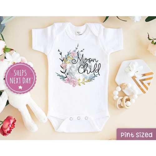 Moon Child Baby Onesie®- Cute Celestial Baby Onesie® - Boho Moon Baby - Baby Girl Moon Onesie®