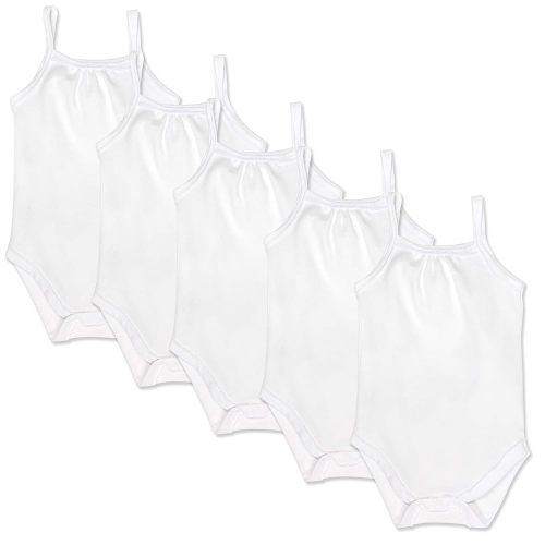 HonestBaby Multipack One-piece Cami Bodysuits 100% Organic Cotton for Baby Girls