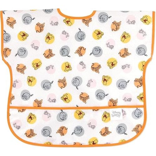 Bumkins Bibs - Toddler Bibs, Waterproof, Large for 1-3 Years, Short Sleeve