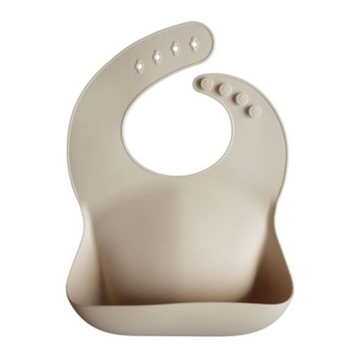 Mushie Silicone Baby Bib, Color: Shifting Sand