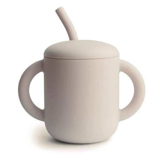 Silicone Training Cup + Straw