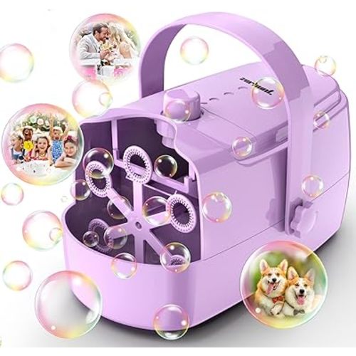 Bubble Machine Automatic Bubble Maker: Durable Bubble Blower 18000+ Big Bubbles Per Minute for Indoor Outdoor Wedding Birthday Party - Portable Bubble Machine for Kids Toddlers