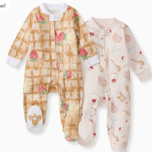 Waffle & Cheesecake Organic Sleep & Play 2 Pack – Burt's Bees Baby