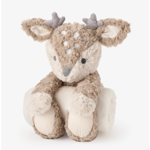 Fawn Bedtime Huggie Plush Toy with Blanket