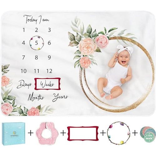 Monthly Baby Milestone Blanket for Baby