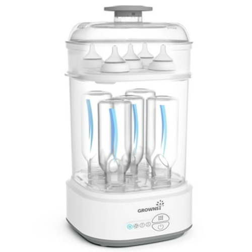 Grownsy Bottle Sterilizer and Dryer for Baby Bottles, Electric Steam Sterilization Machine,Pacifiers, Pump Parts,Toys White
