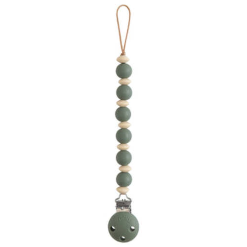 Mushie Silicone Pacifier Clip | Luna