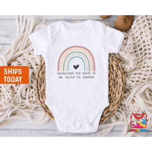 Handpicked for Earth by My Uncle in Heaven Baby Bodysuit in - Etsy
