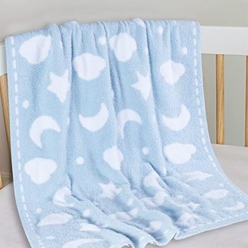 Kid Nation Baby Quilt 40"X 30" - Soft Plush Blanket for Girls, Boys, Toddlers, Newborns - Crib, Stroller, Nursery Infant Blanket