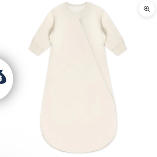 Organic Cotton & Camel Wool Long Sleeve Sleep Sack 2.5 TOG - Cream