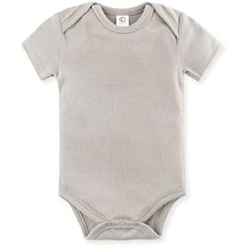 Colored Organics Unisex Newborn 100% Organic Cotton Bodysuit - Short Sleeve Infant One Piece - Baby Boy and Girl Clothing