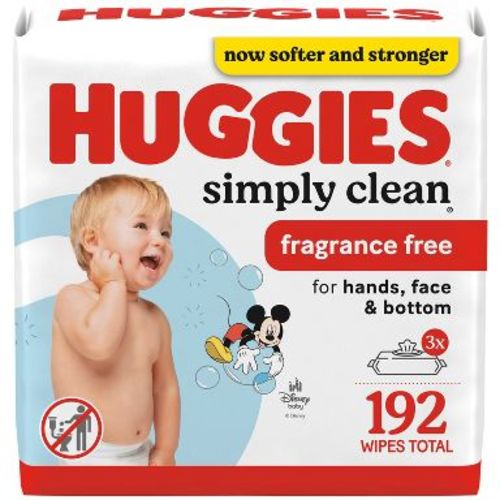 Huggies Simply Clean Unscented Baby Wipes - 3pk (192ct total wipes)