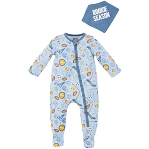 Mud Pie Baby Boy Sleeper & Bib Set