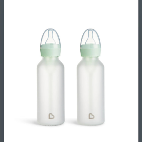 Bond™ Silicone Glass Bottle 8oz, 2pk, Mint | Munchkin