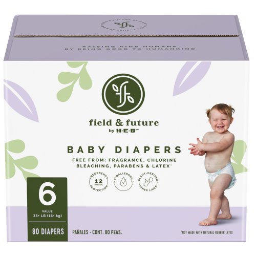 Field & Future by H-E-B Value Pack Baby Diapers - Size 6