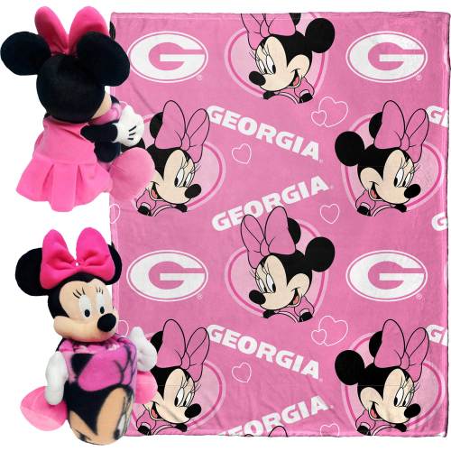 Georgia Bulldogs Northwest x Disney Minnie Hugger Pillow & Silk Touch Throw Set