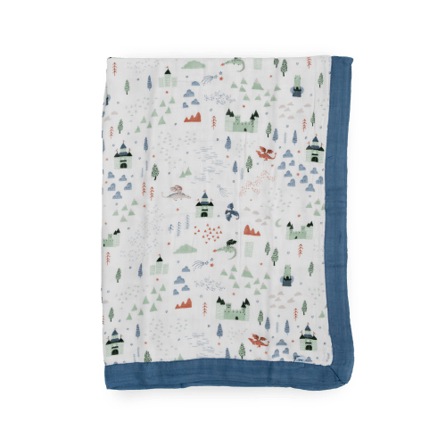 Deluxe Muslin Baby Quilt - Dragon Days