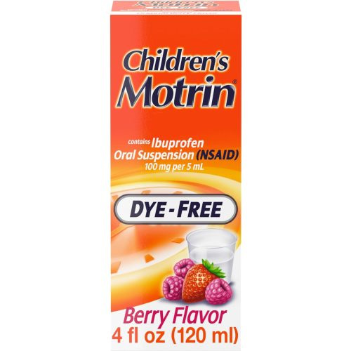 Children's Motrin Oral Suspension Medicine for Kids, 100mg Ibuprofen, Berry Flavored, 4 fl. oz