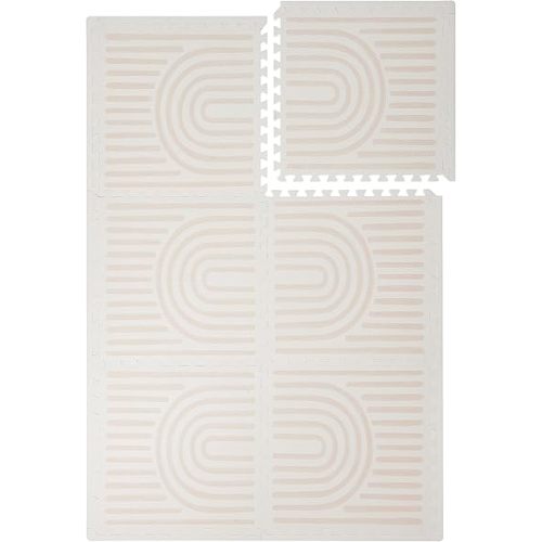 Toddlekind Playmat - Premium Foam Playmat, 4 x 6 feet, 6 Tile Extra Thick Foam Floor Puzzle Mat for Babies/Toddlers Stylish, Non-Toxic, Odorless. Perfect for Tummy Time & Play. 0m+