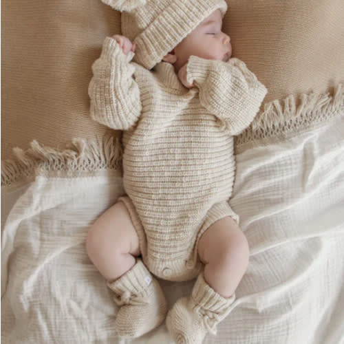 Ziggy Lou Heirloom Romper - Chunky Textured Honey