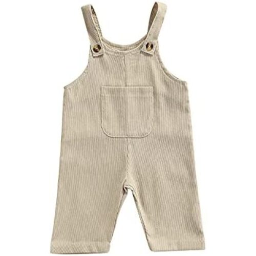 Newborn Baby Boy Girl Summer One Piece Button Suspender Overalls Jumpsuit Sleeveless Plain Romper Outfit Bib Pants