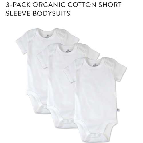 3-Pack Organic Cotton Short Sleeve Bodysuits | Honest Baby Clothing