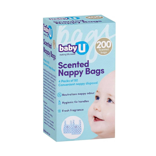 babyU Scented Nappy Bags Convenient Nappy Disposal Neutralises Nappy Odour Hygienic Tie Handles 200pk : Amazon.com.au: Baby