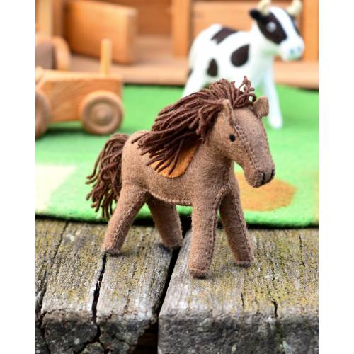 Felt Horse Farm Animal Toy | Montessori Farm Horse Felt Toy | Montessori Inspired Felt Toys | Ethically Made from Wool Felt