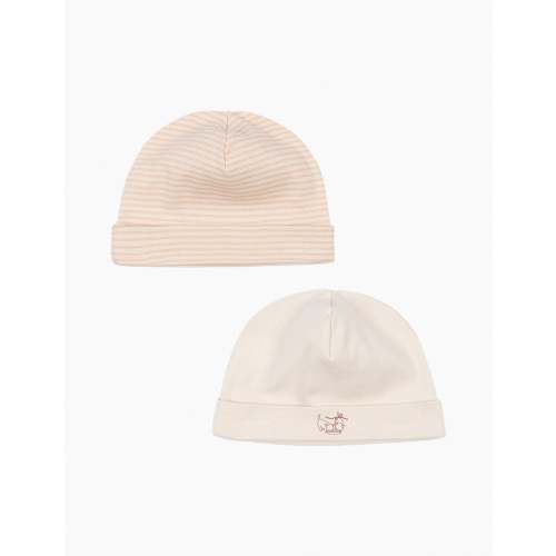 Fio Stripe 2 Pack Beanie in Blush Mix