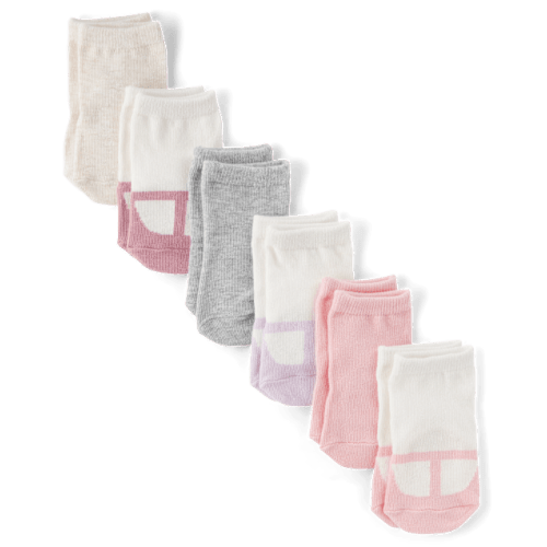Baby Girls Shoe Midi Socks 6-Pack - Multi