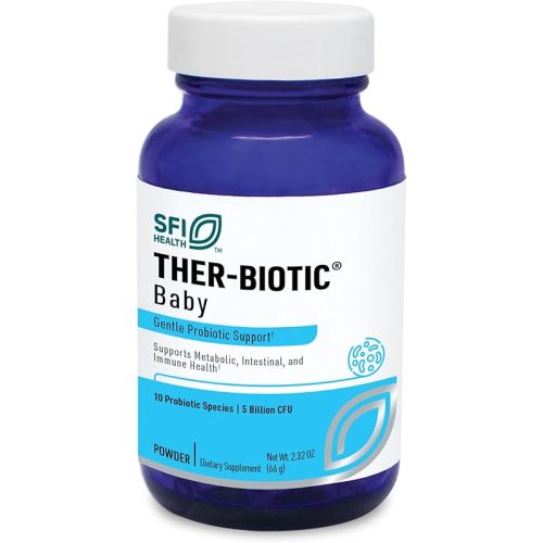 Klaire Labs SFI Health Ther-Biotic Baby - Toddler Probiotic for Kids, Infants & Babies - Microbiome & Bowel Support - Probiotic Powder, Add to Baby Formula, Breast Milk or Solid Food (120 Servings)