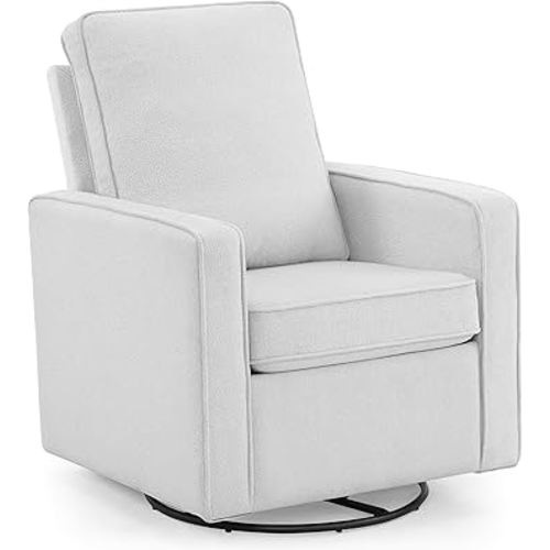Delta Children Luna Nursery Swivel Glider - Greenguard Gold Certified and Oeko-TEX Standard 100 Fabric, Dovetail Grey