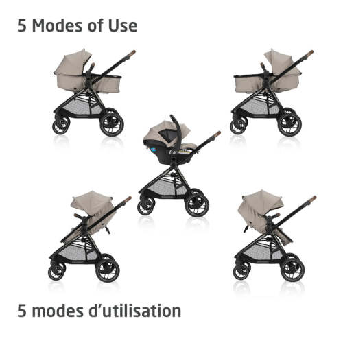 Zelia Luxe 5-in-1 Modular Travel System - New Hope Tan – CLÉMENT