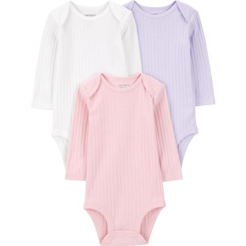 Carter's Girl Bodysuits, 3-Pack