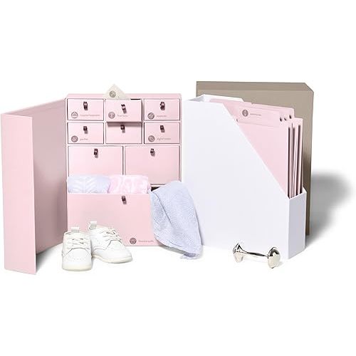 Savor | The Original Deluxe Baby Keepsake Box | Fabric Bound Acid-Free Gender-Neutral Minimalist Newborn Keepsake and Memory Organizer with Labels | for Pregnancy, Mother’s Day, Baby Shower, New Baby