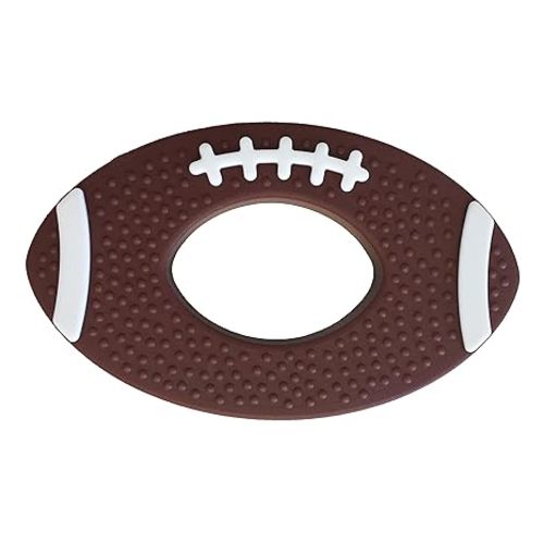 Silicone Football Teether, Food grade Silicone, infant and toddler sensory teether American football