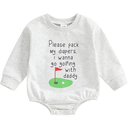 VISGOGO Newborn Infant Baby Boy Girls Oversized Romper Little Dude Sweater Onesie Coming Home Outfit Neutral Clothes