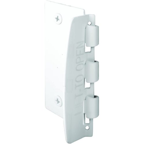 Prime-Line U 9888 Flip Action Door Lock – Reversible White Privacy Lock with Anti-Lock Out Screw for Child Safe Mode, 2-3/4” (Single Pack) - 1