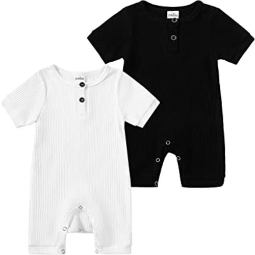 VICVIK Baby Boy Girl Solid Color One Piece Romper