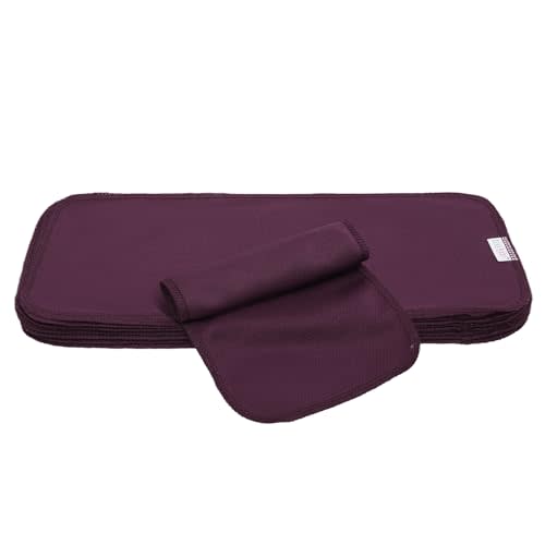 ALVABABY Reusable AWJ Liners 12 Pack Infant Baby Athletic Wicking Jersey Cloth Diaper Liners - Burgundy 12RL1A-01