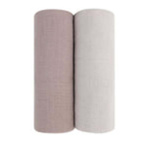Ely's & Co. 2 Pack Cotton Muslin Swaddle Blanket | Simply Taupe