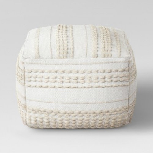 Lory Pouf Textured, Neutral