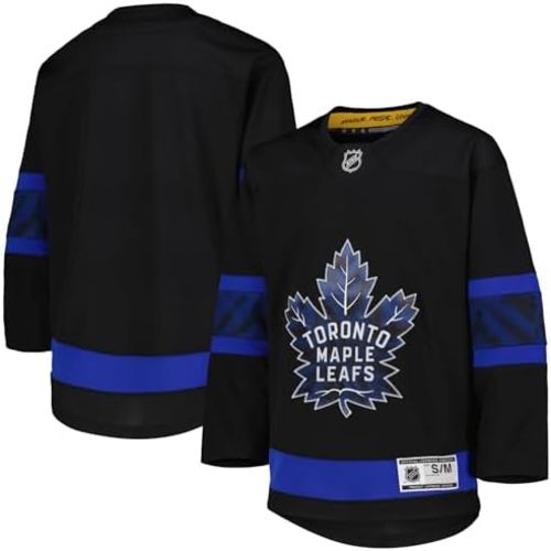 Outerstuff Toronto Maple Leafs Black Infants Toddler Alternate Premier Blank Jersey