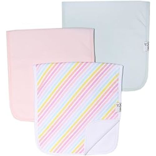 Copper Pearl Baby Burp Cloth Large 21''x10'' Size Premium Absorbent Triple Layer 3-Pack Gift Set Lucky