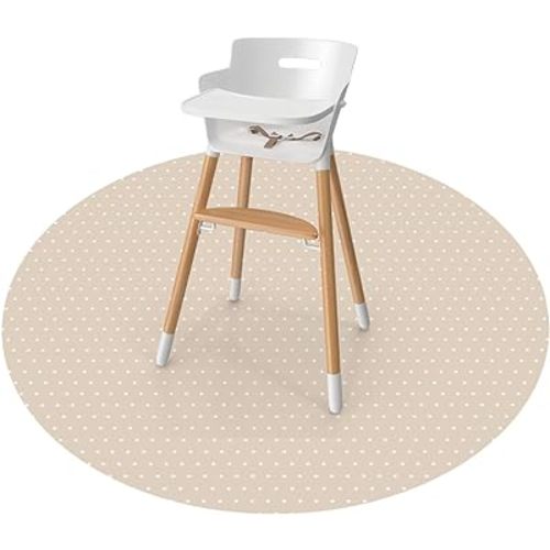 WeeSprout Baby Splat Mat for Kids, Large 51” x 51” Floor Playmat with Durable, Waterproof Surface and Non-Slip Bottom for Infants to Toddlers Under highchair, Arts and Crafts, picnics and Play