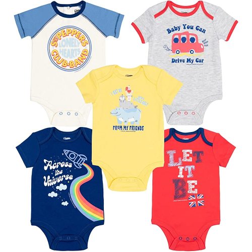 Lyrics by Lennon and McCartney Baby 5 Pack Bodysuits Newborn to Infant